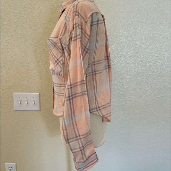 Free People Paradise Garden cutie cropped button up shirt NWT - Picture 5 of 8
